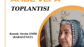 Sevim Emir (Karagünlü) "Ahde Vefa" Toplantısı