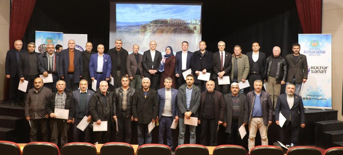Malatya Kent Konseyi Tarih ve Kültür Mirası Çalışma Grubumuz tarafından mahalle muhtarlarına yönelik “En Değerli Hazinemiz Kültürel Mirasımız” konulu seminer programı