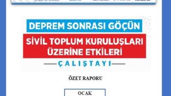 Deprem Sonrası Göçün Sivil Toplum Kuruluşları Üzerine Etkileri Çalıştayı Özet Raporu